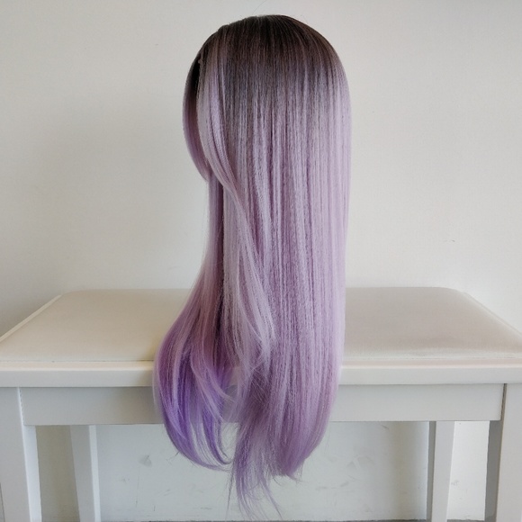 24" Light Purple Lavender with Black roots - Picture 2 of 6